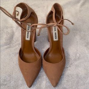 Tan chunky heels